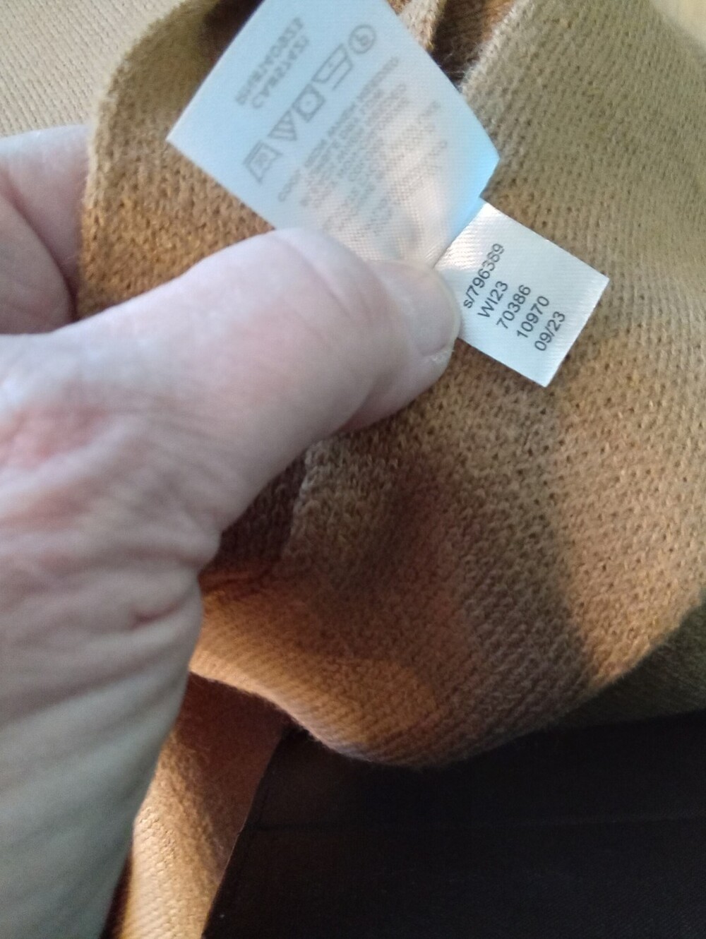 Loft Outlet Size OS Camel Tan Belted Knit Wrapnponcho Cardigan Sweater NWOT - Picture 11 of 13
